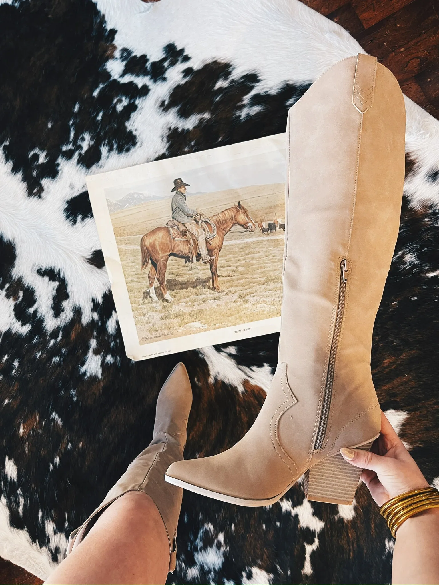 40% Off - Tell Me About It Taupe Knee High Boots