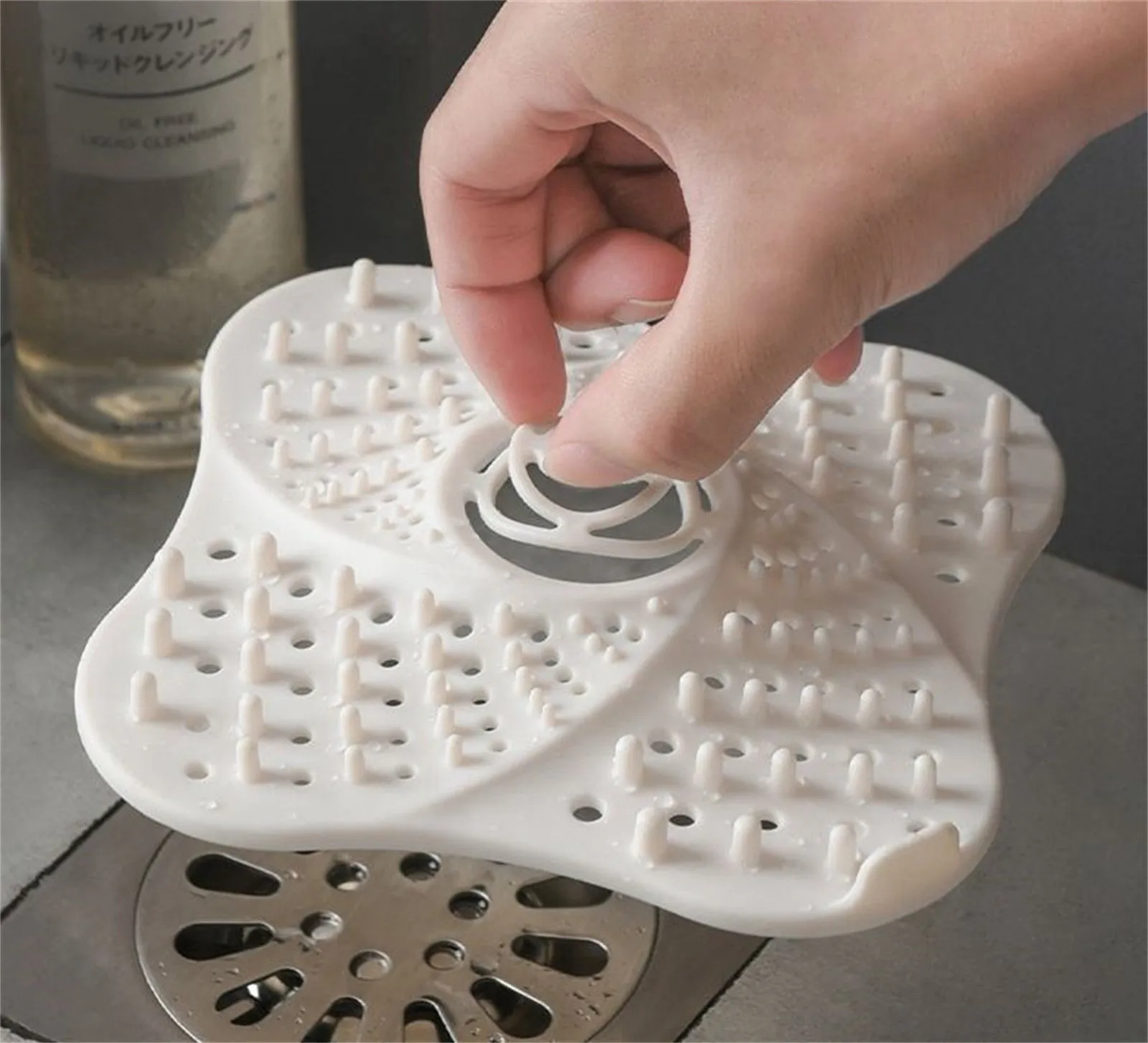 A Living Anti Blocking Filter Toilet Odor Proof Silicone Drain Cover Kitchen Sink Black