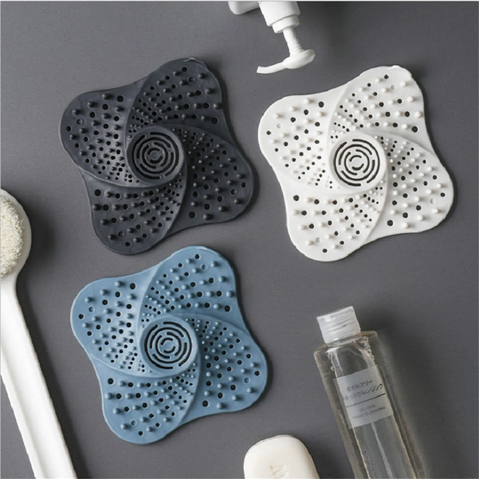 A Living Anti Blocking Filter Toilet Odor Proof Silicone Drain Cover Kitchen Sink Blue