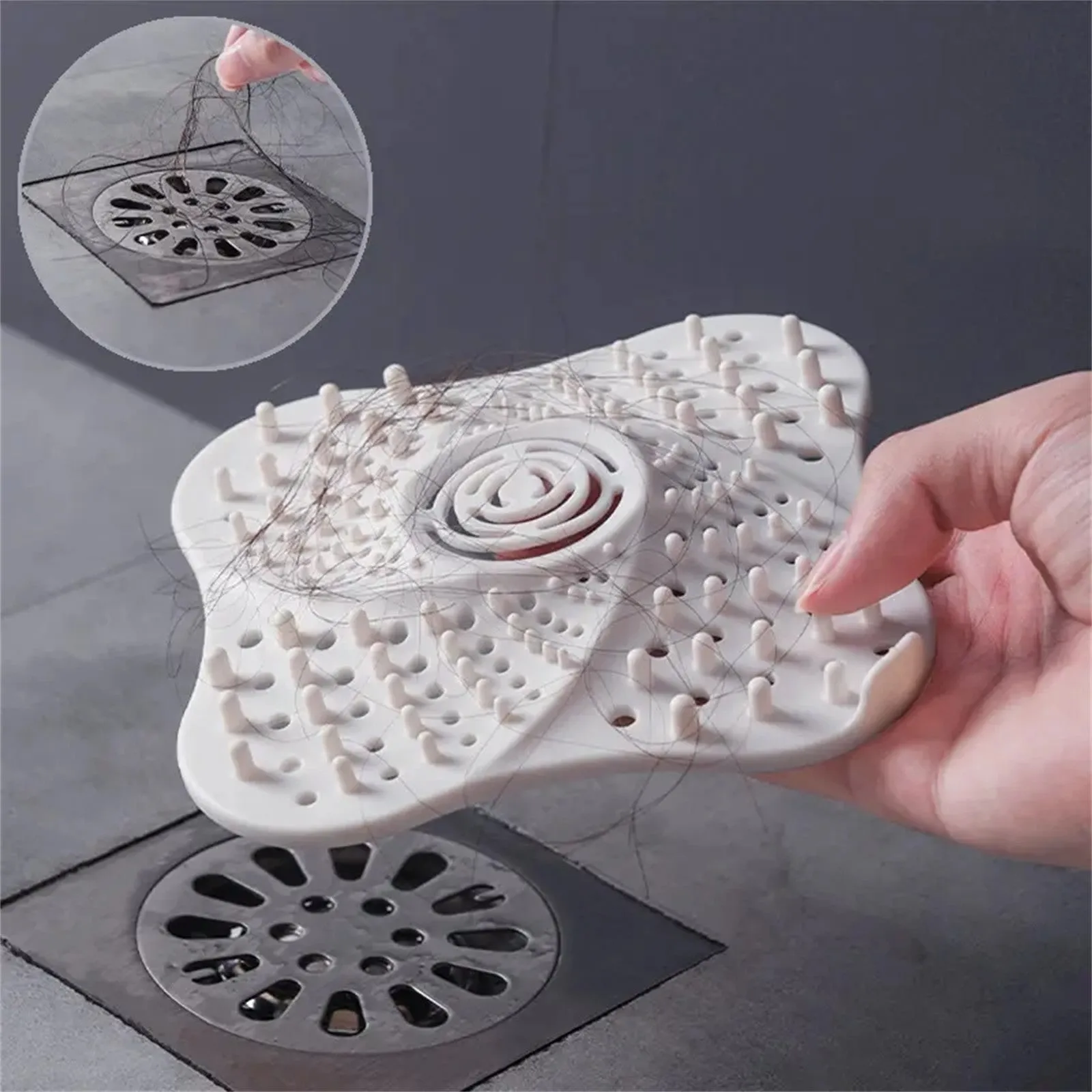 A Living Anti Blocking Filter Toilet Odor Proof Silicone Drain Cover Kitchen Sink Blue