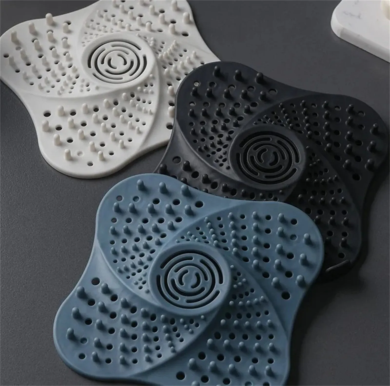 A Living Anti Blocking Filter Toilet Odor Proof Silicone Drain Cover Kitchen Sink White