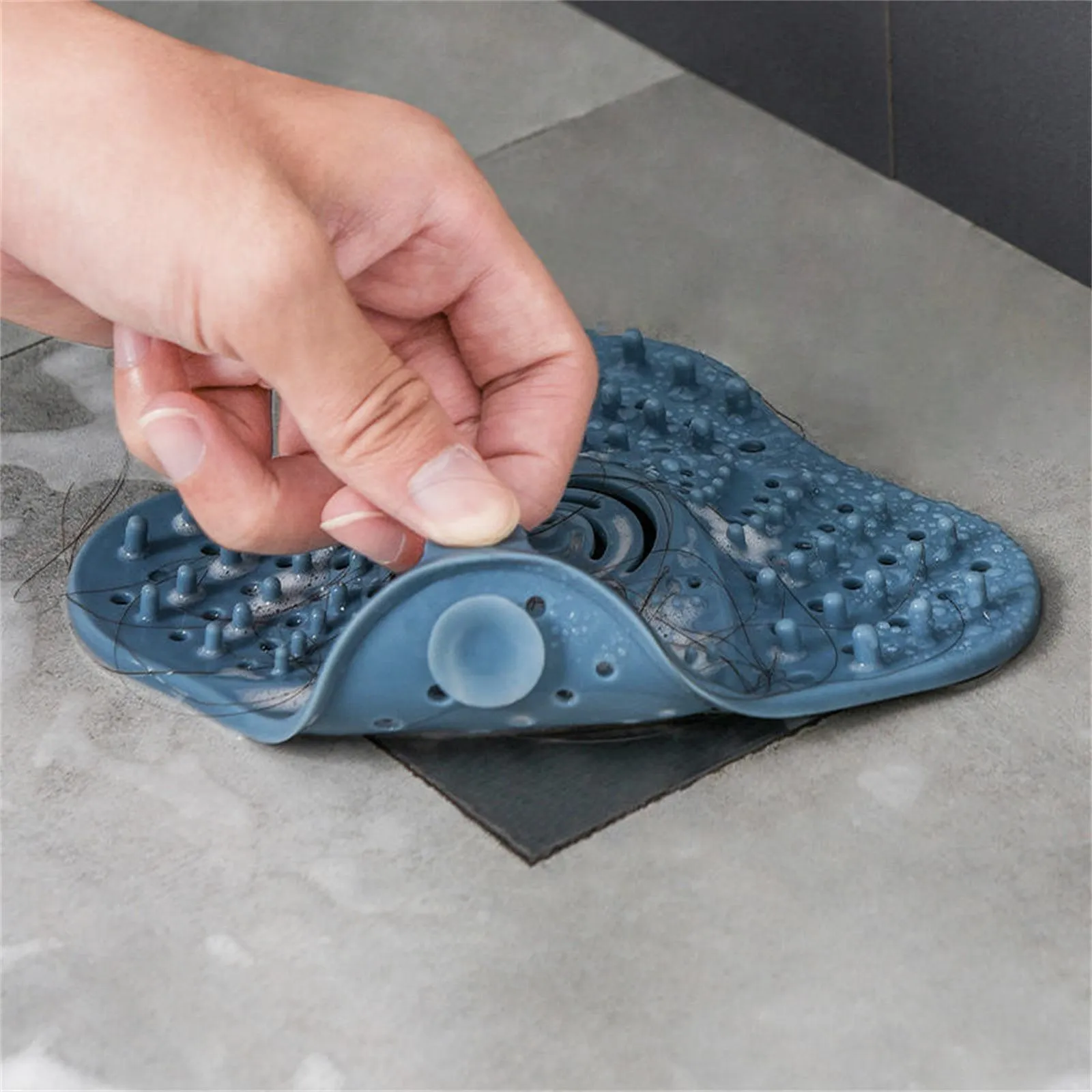 A Living Anti Blocking Filter Toilet Odor Proof Silicone Drain Cover Kitchen Sink White
