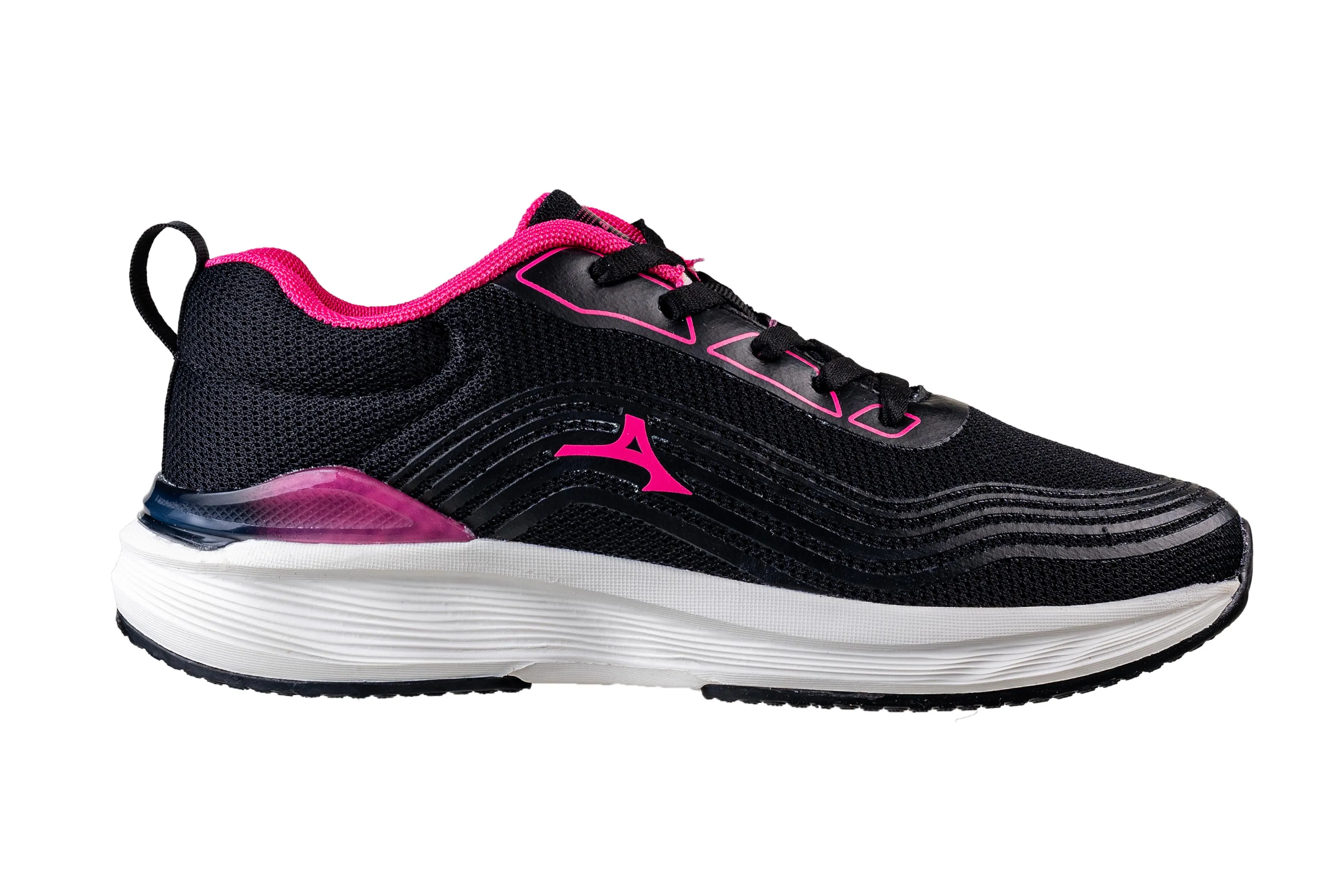 Abros Ladies Black / Fuchsia Sports Shoe