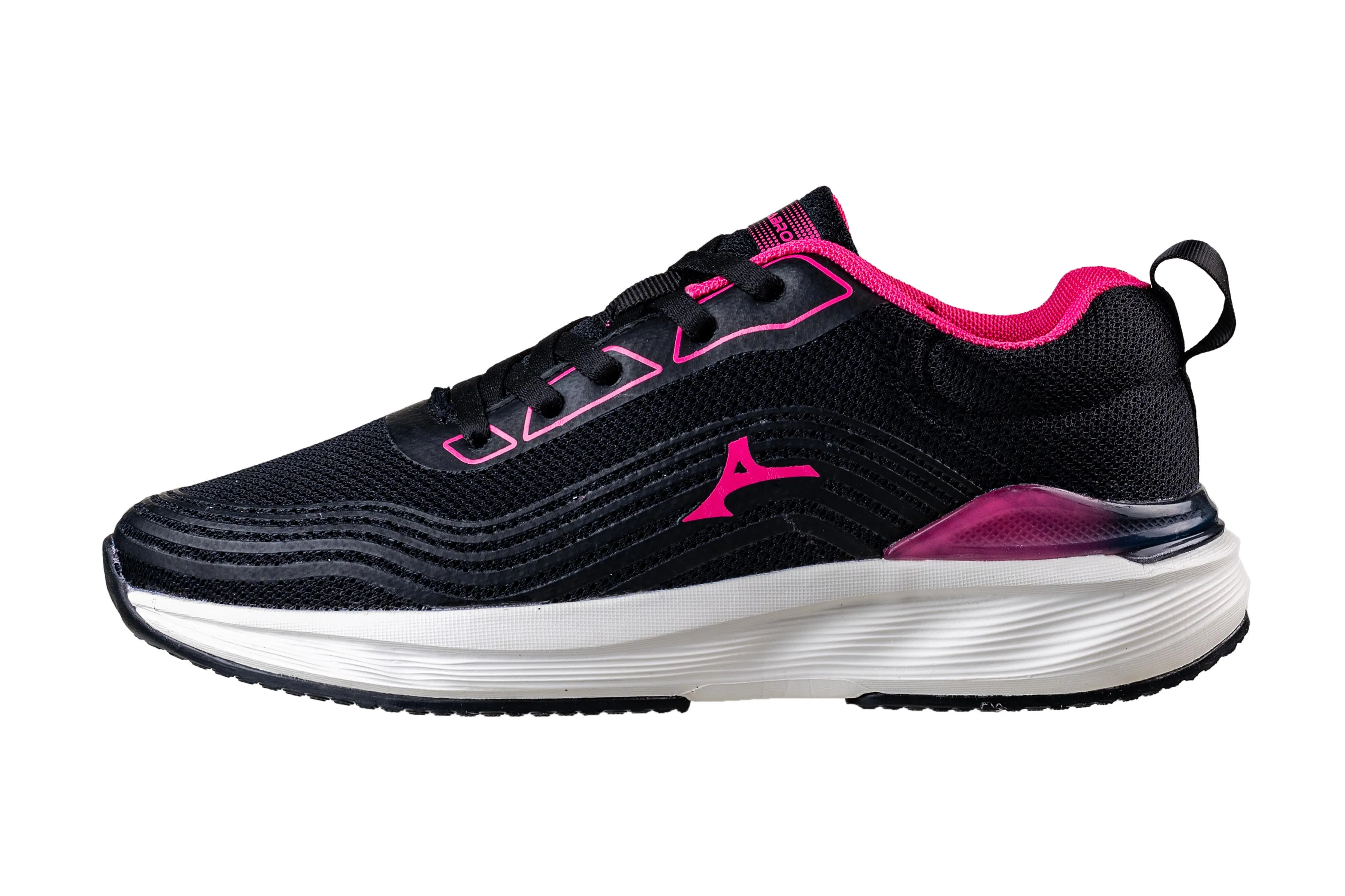Abros Ladies Black / Fuchsia Sports Shoe