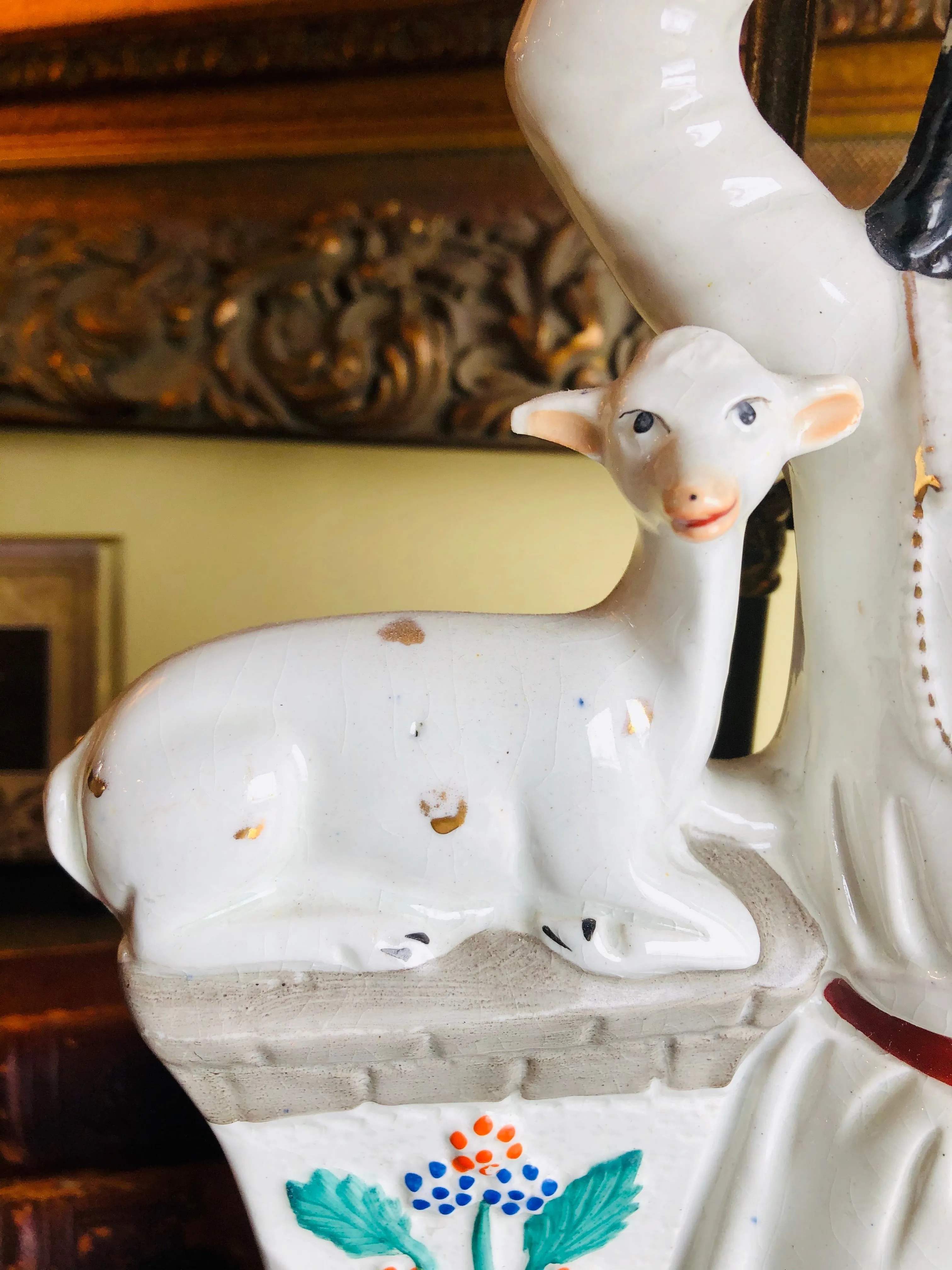 Antique Staffordshire Scotsman Lamp