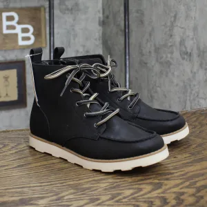 Cat & Jack Boys Kids Lace Up Bosley Boots 88435812 Black 5