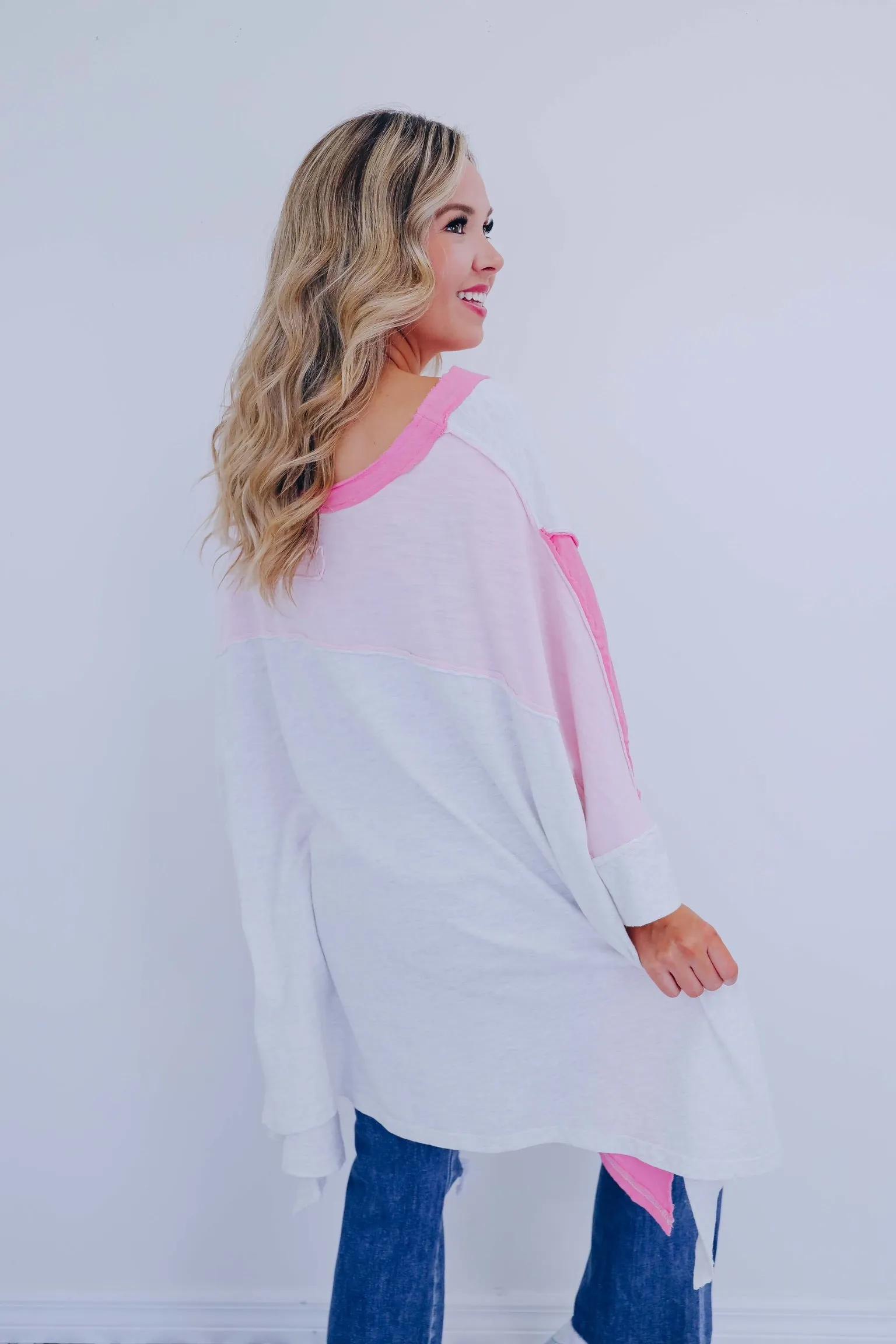 Coastal Charm Oversized Colorblock Top - 2 Colors