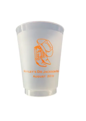 Cowboy Boots & Hat Shatterproof Cups
