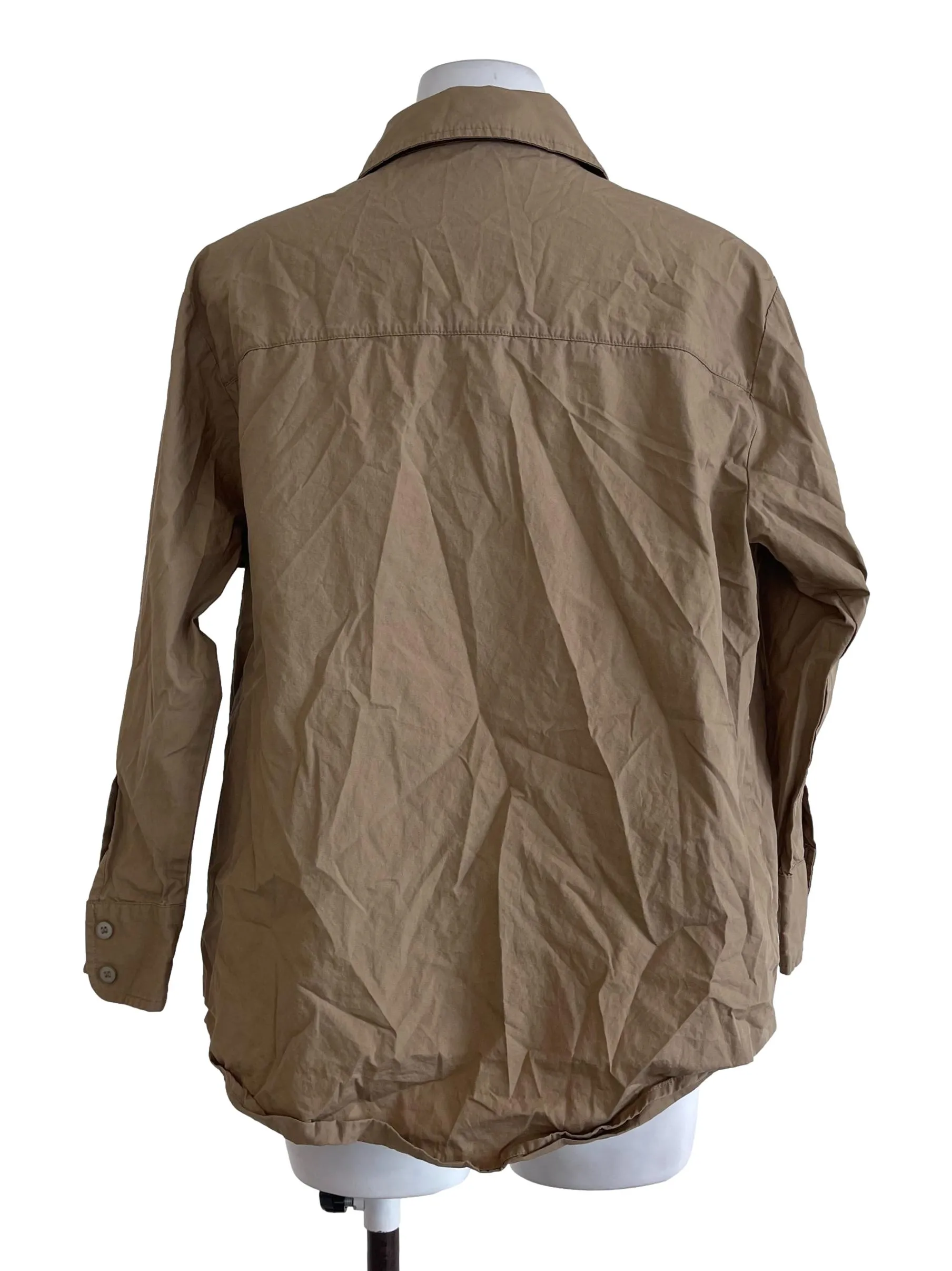 Dark Khaki Plain Casual Top