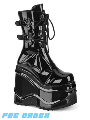 DEMONIA WAVE-150 - BLACK PATENT ✰ PRE ORDER ✰