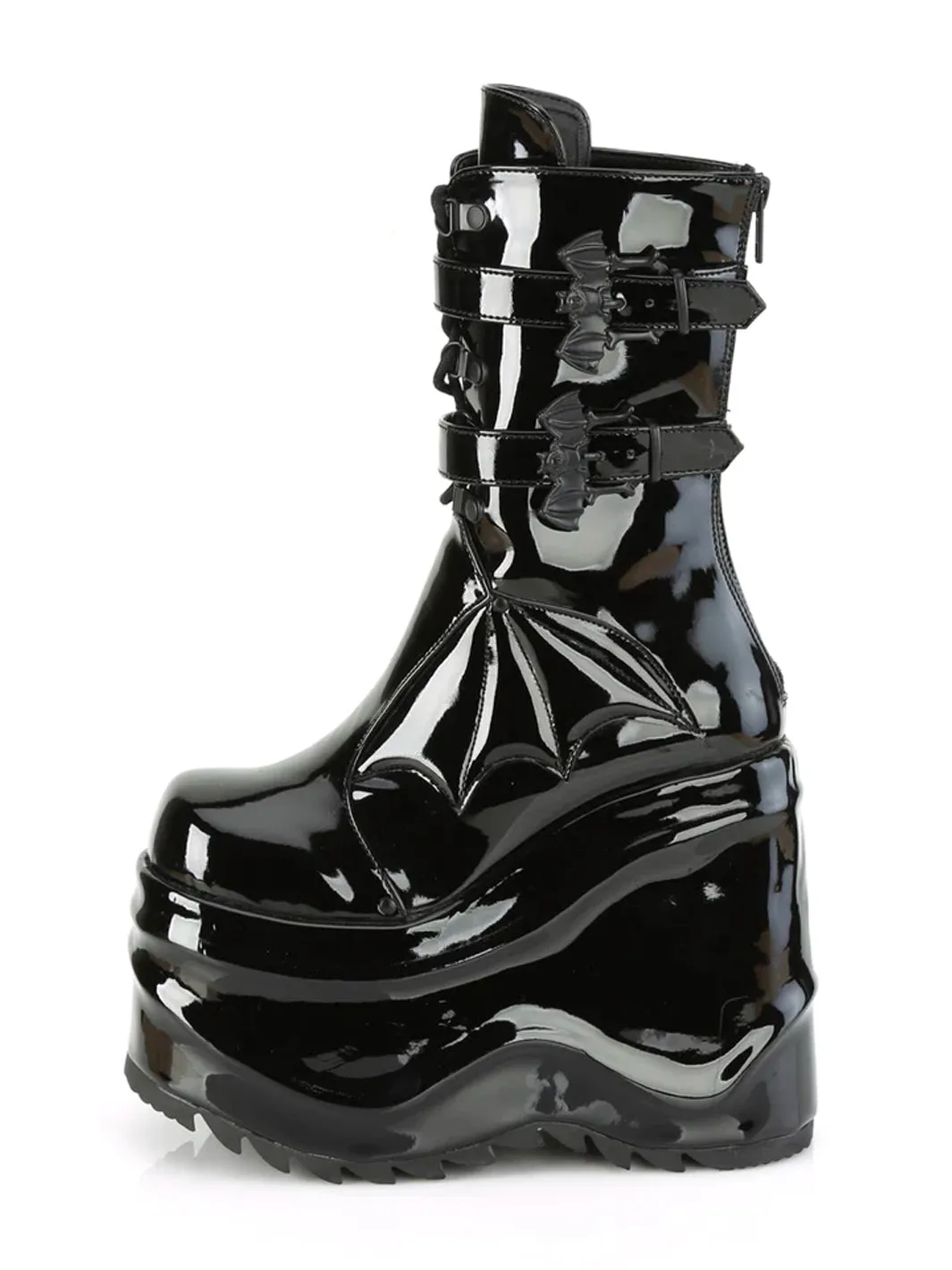 DEMONIA WAVE-150 - BLACK PATENT ✰ PRE ORDER ✰