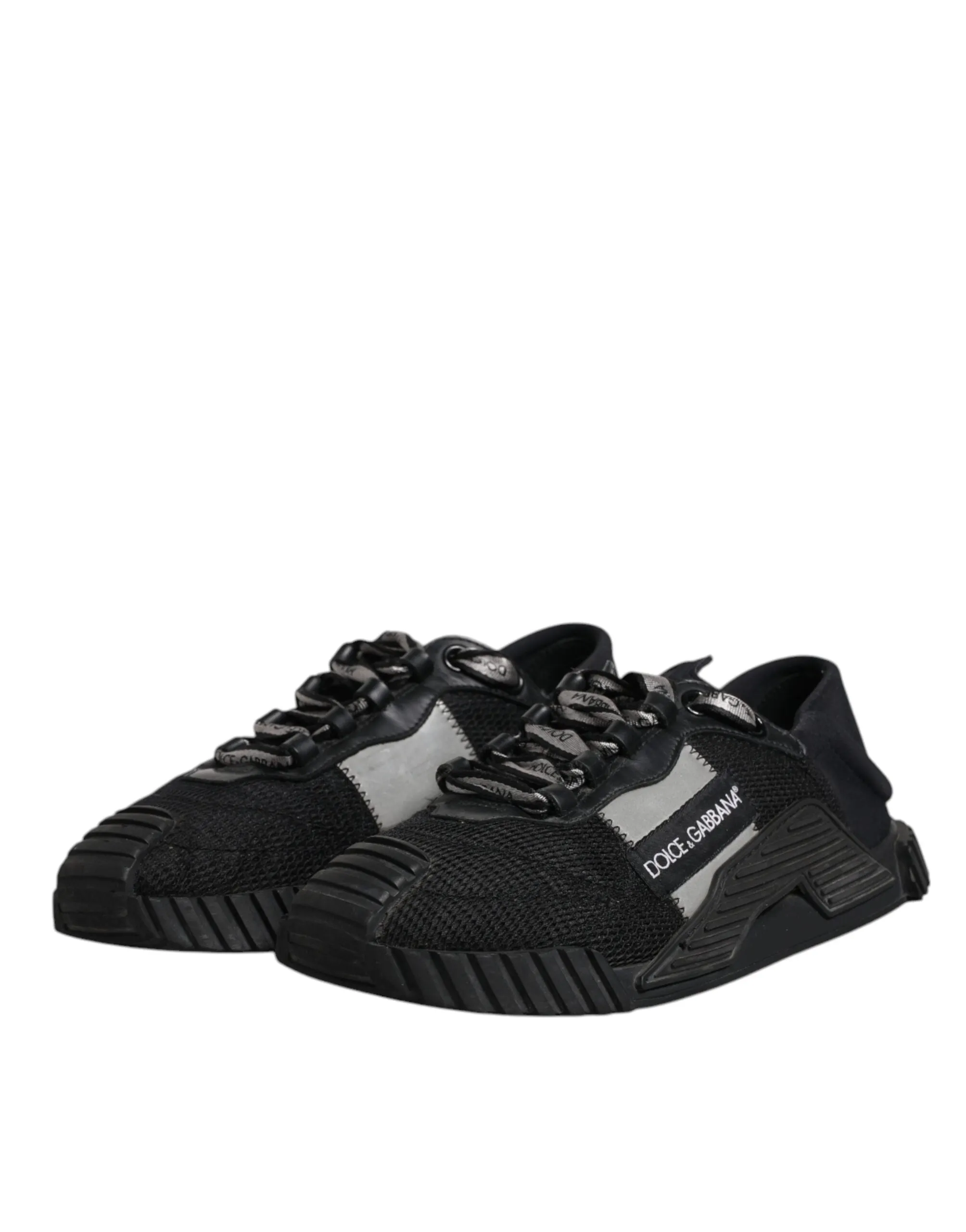 Dolce&Gabbana NS1 Men Black Sneakers Nylon Low Top Casual Trainer Shoes Sz EU 40