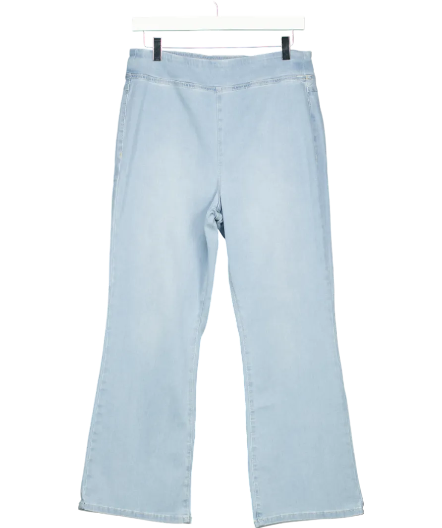 Free People Blue In My Feelings Mid Rise Crop Bootcut Jeans UK L