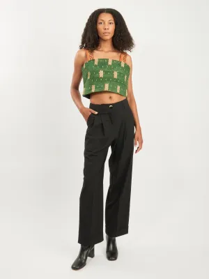 Green Kantha Scrap Tank