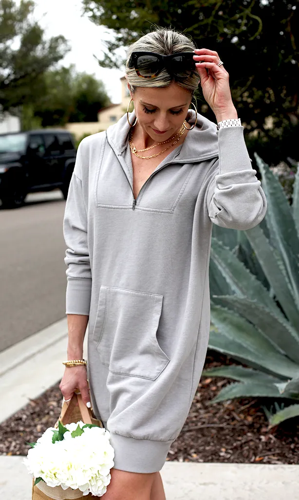 Half Zip Pullover Dress
