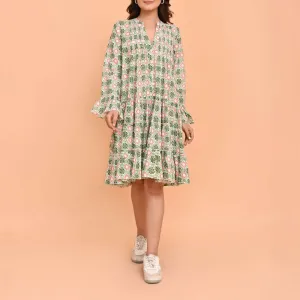 HANDPRINT DREAM APPAREL Lobster Dress in Pelican Coral