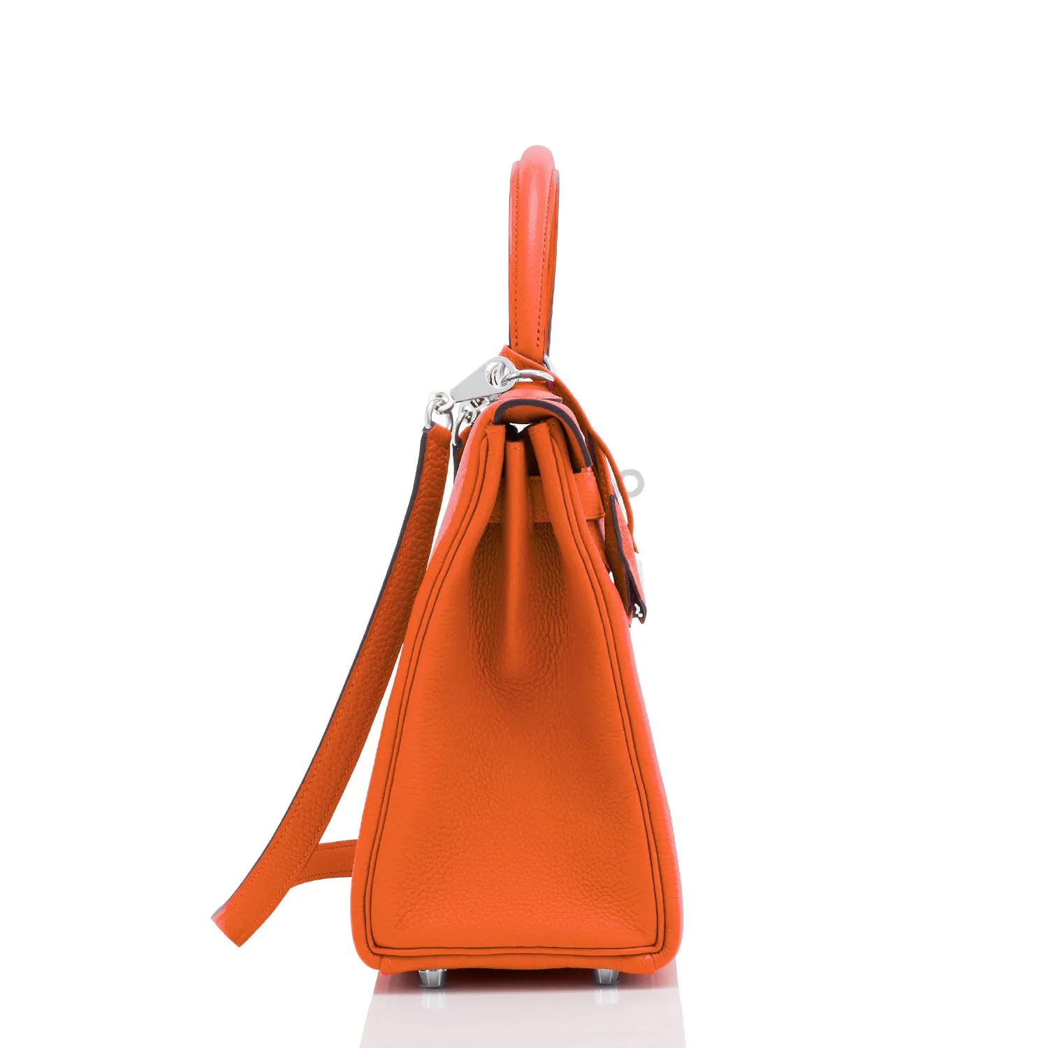 Hermes Kelly 28cm Feu Orange Shoulder Bag U Stamp, 2022