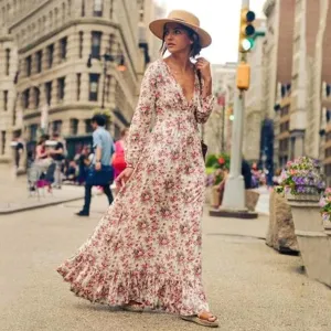 Ilse™ - Maxi Ibiza Style Floral Dress