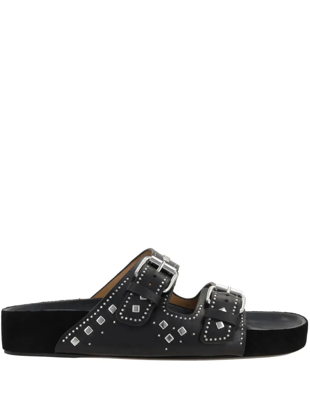 ISABEL MARANT Black leather Lennyo slippers