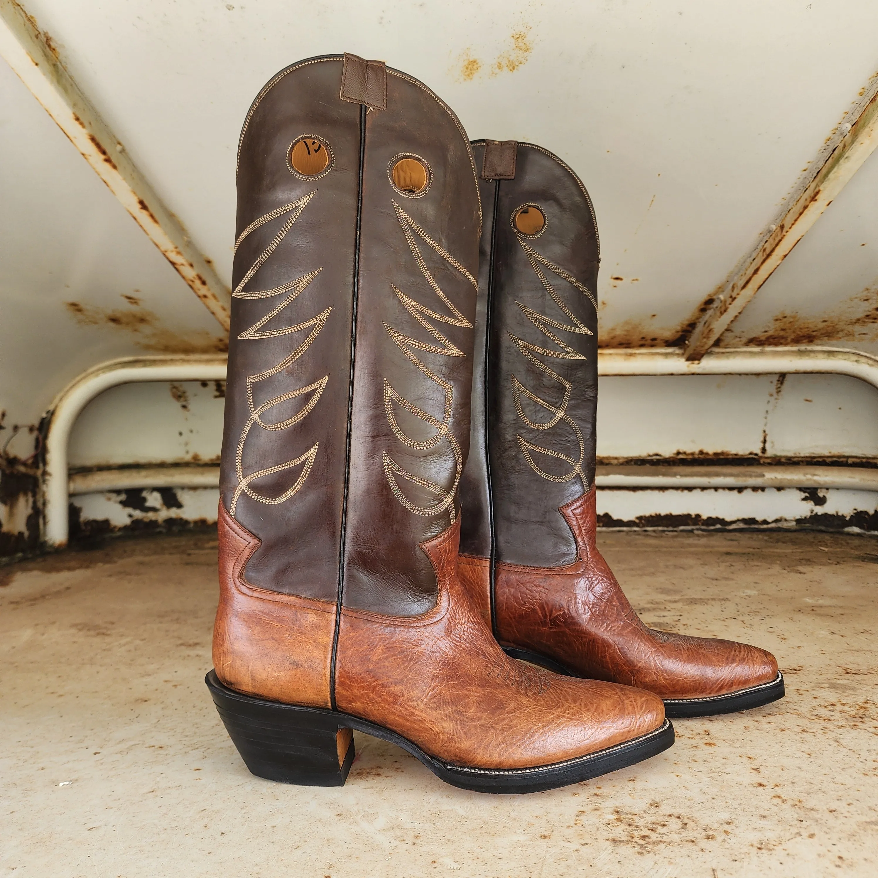 Jose Sanchez Boot Brown W/Brown Mule Hide