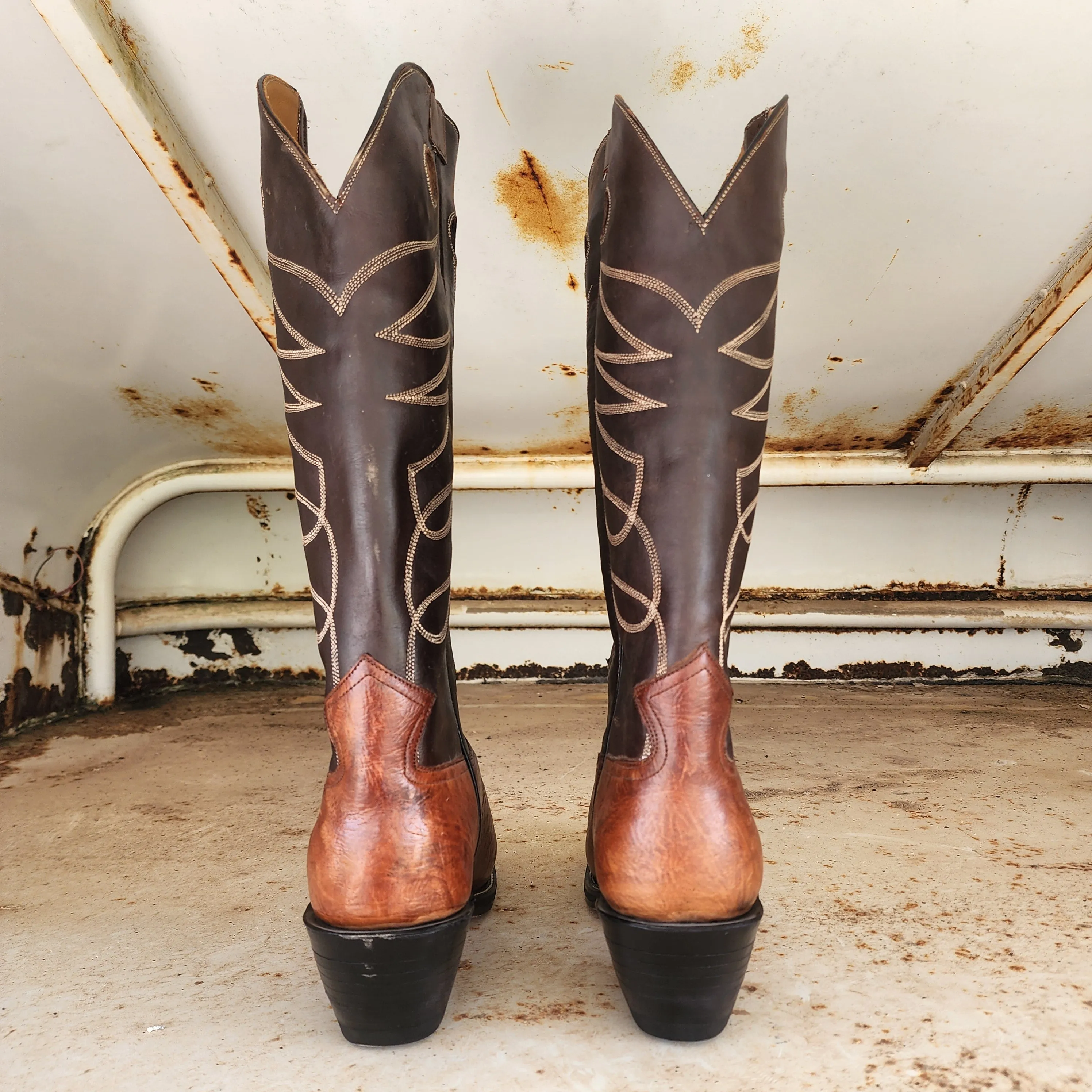 Jose Sanchez Boot Brown W/Brown Mule Hide
