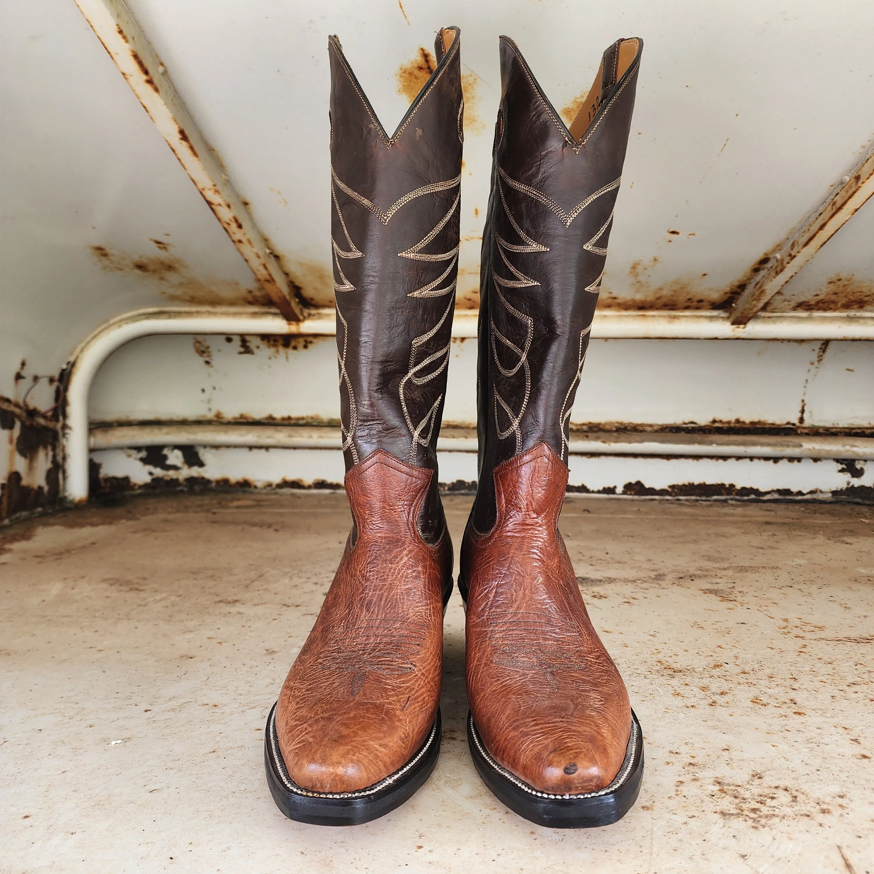 Jose Sanchez Boot Brown W/Brown Mule Hide