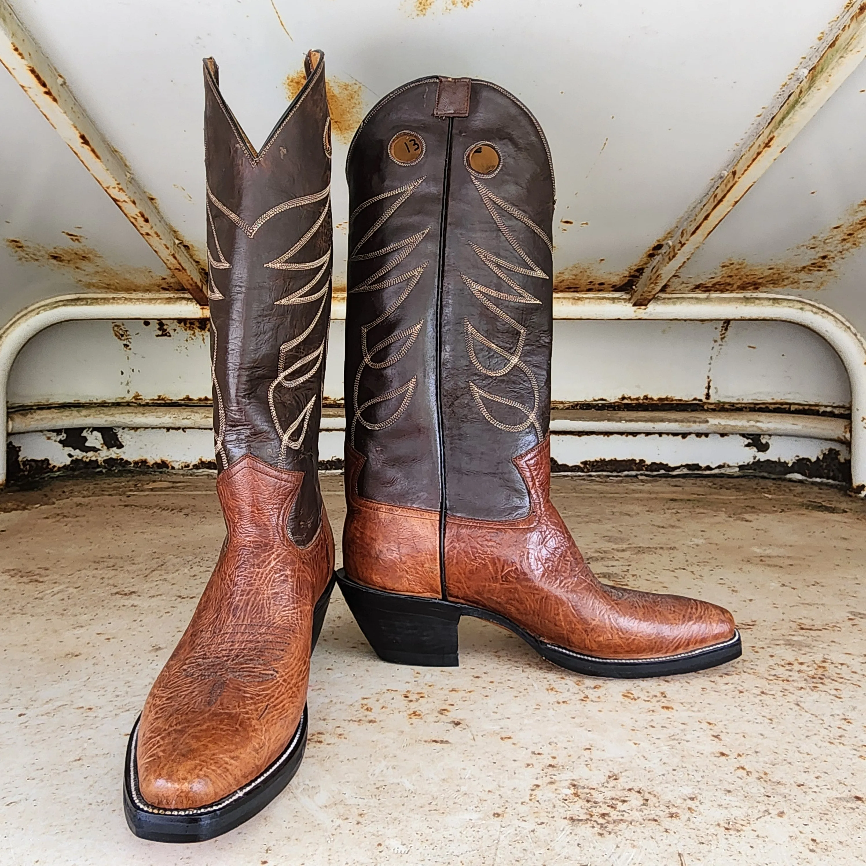 Jose Sanchez Boot Brown W/Brown Mule Hide