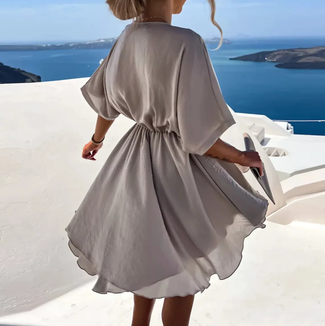 Kiana Chic Flowy Mini Dress