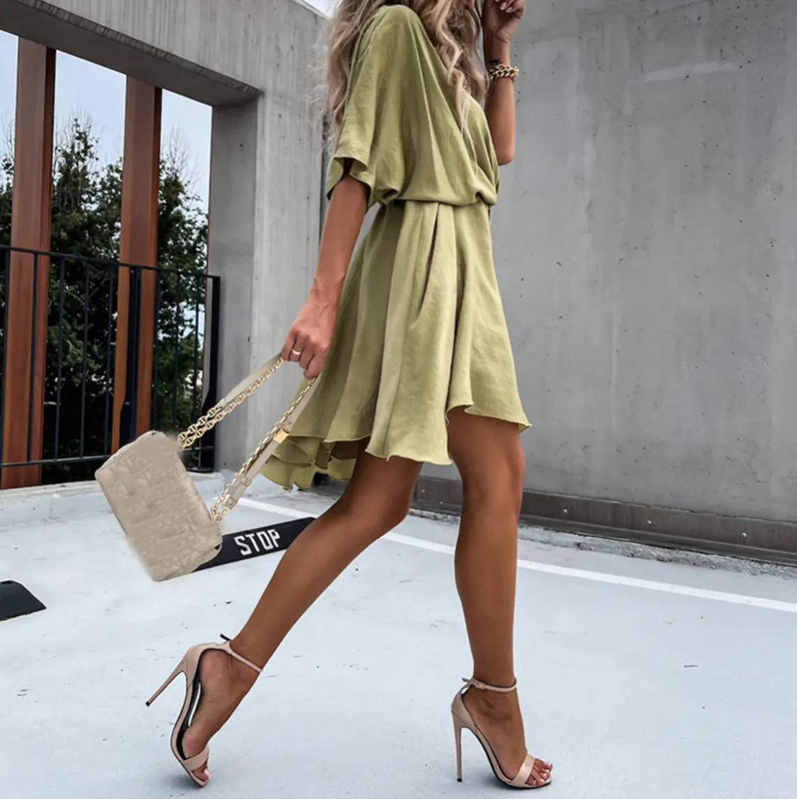 Kiana Chic Flowy Mini Dress