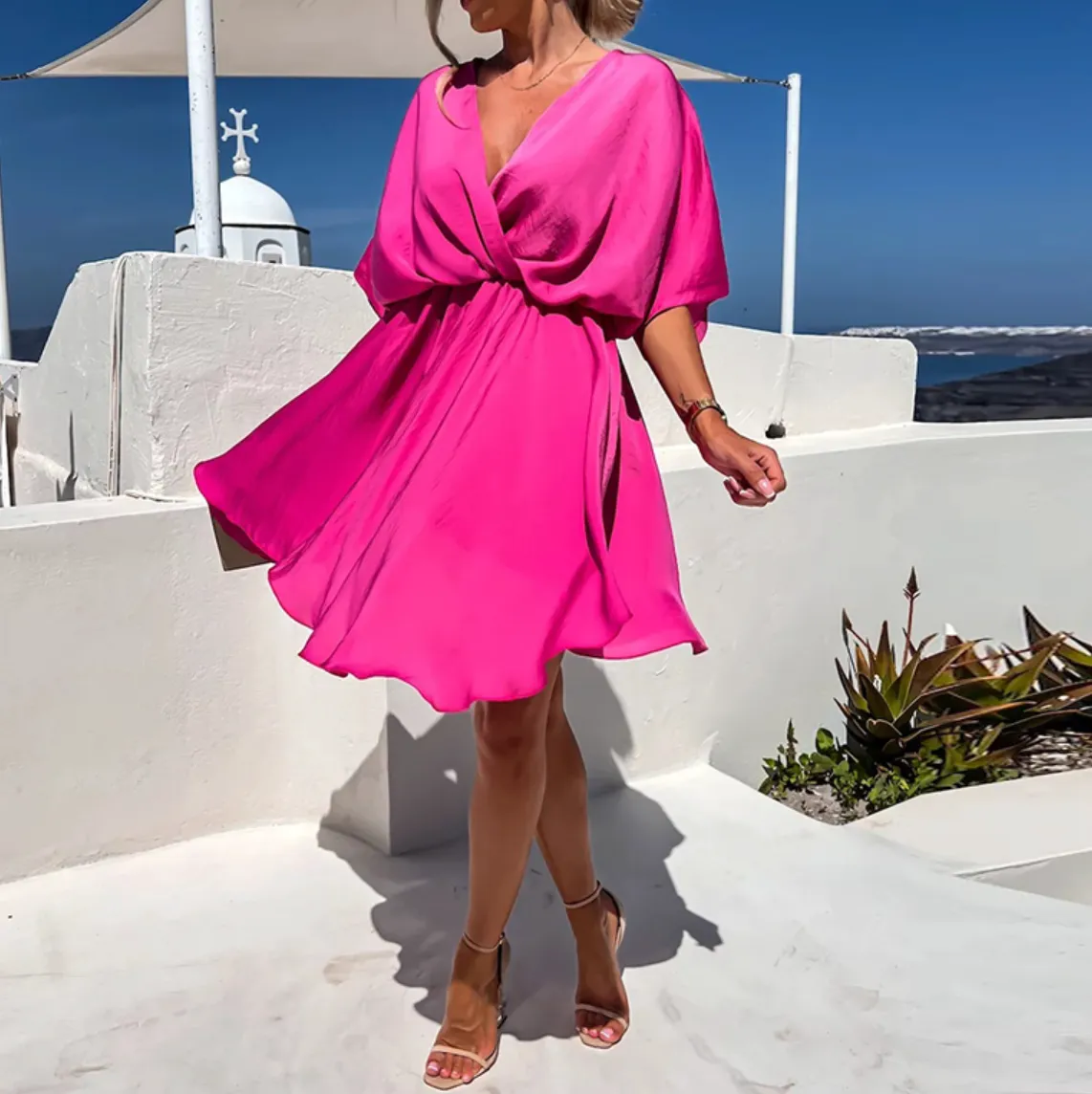 Kiana Chic Flowy Mini Dress