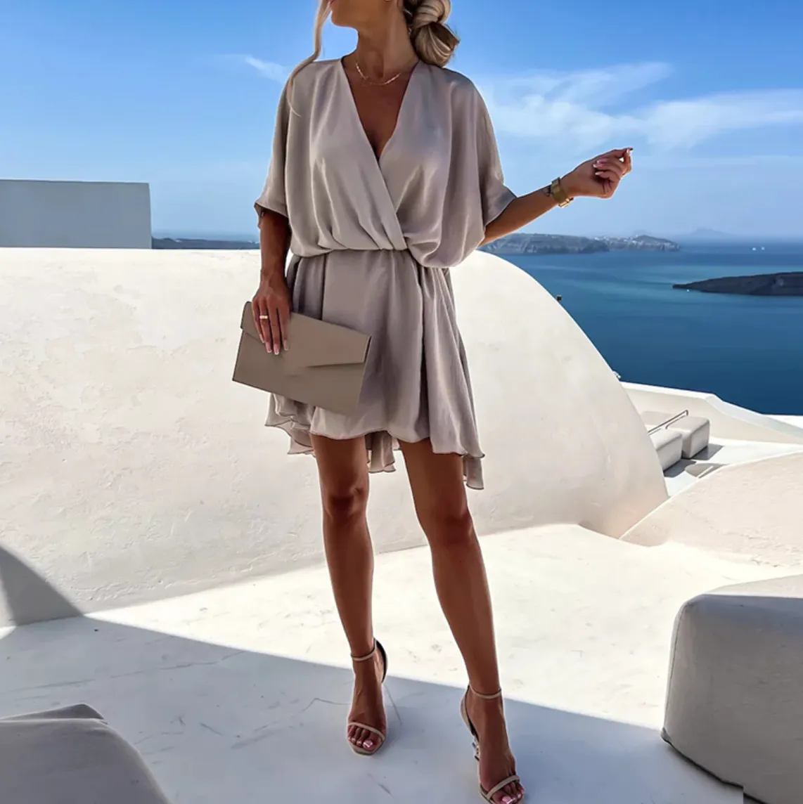 Kiana Chic Flowy Mini Dress