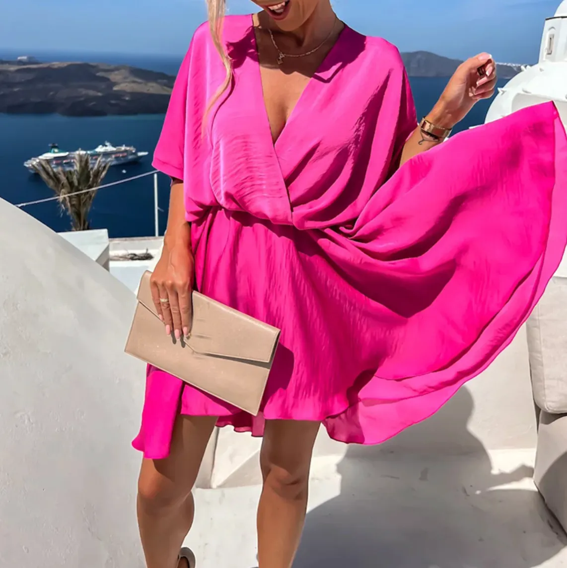 Kiana Chic Flowy Mini Dress
