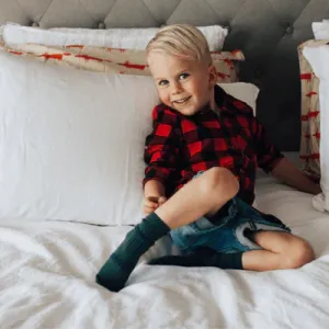 Knee High Merino Wool Socks - Kids - Tuatara