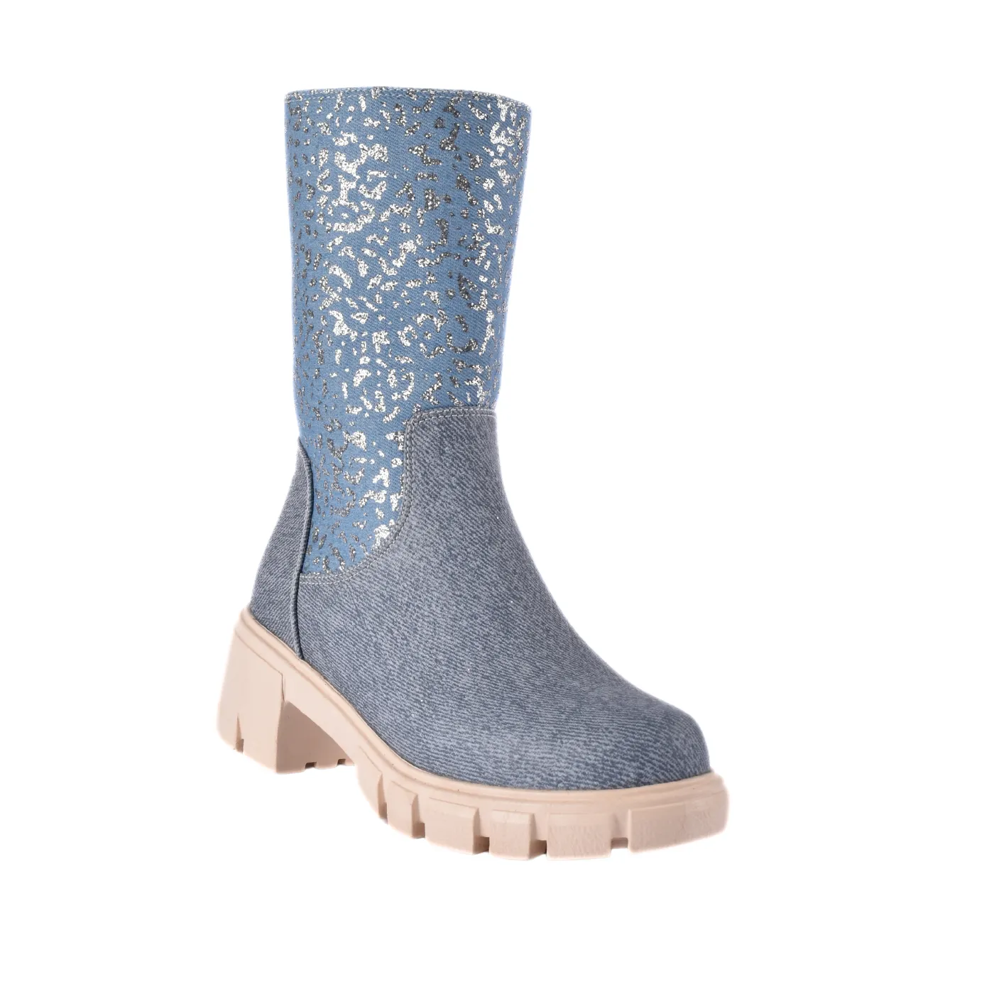 Knotted Heeled Leather High Boot