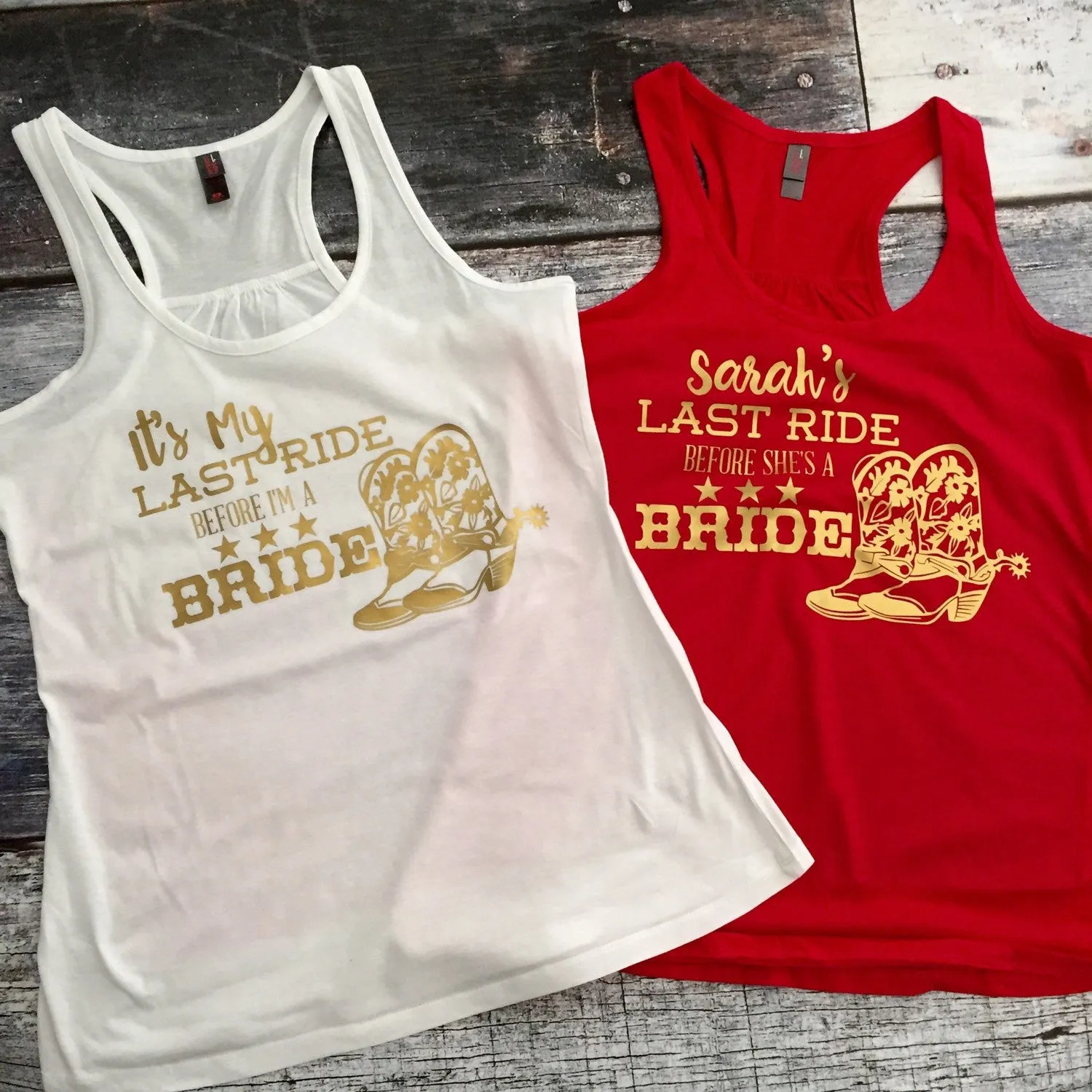 Last Ride Before She's a Bride Bachelorette Party Tank