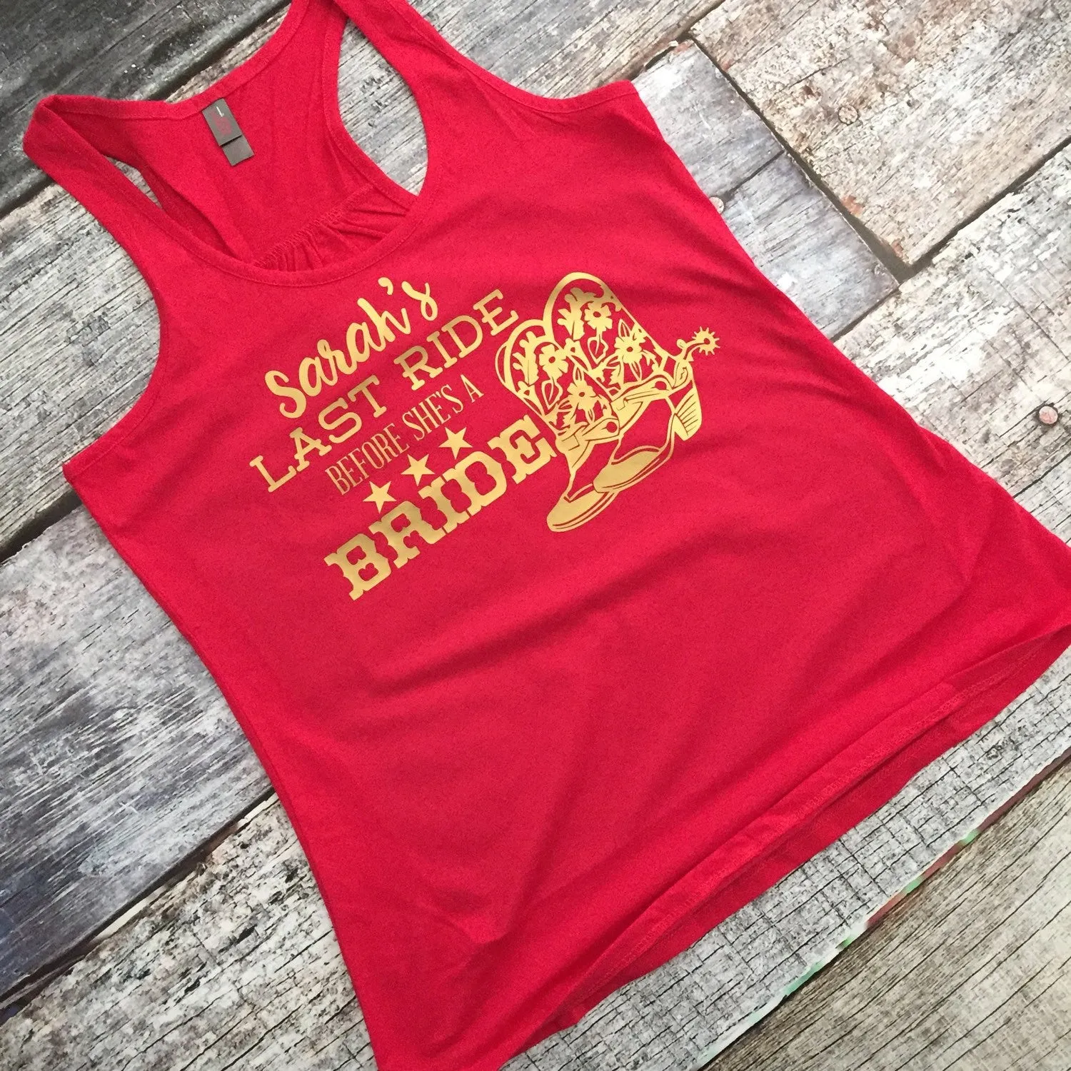 Last Ride Before She's a Bride Bachelorette Party Tank