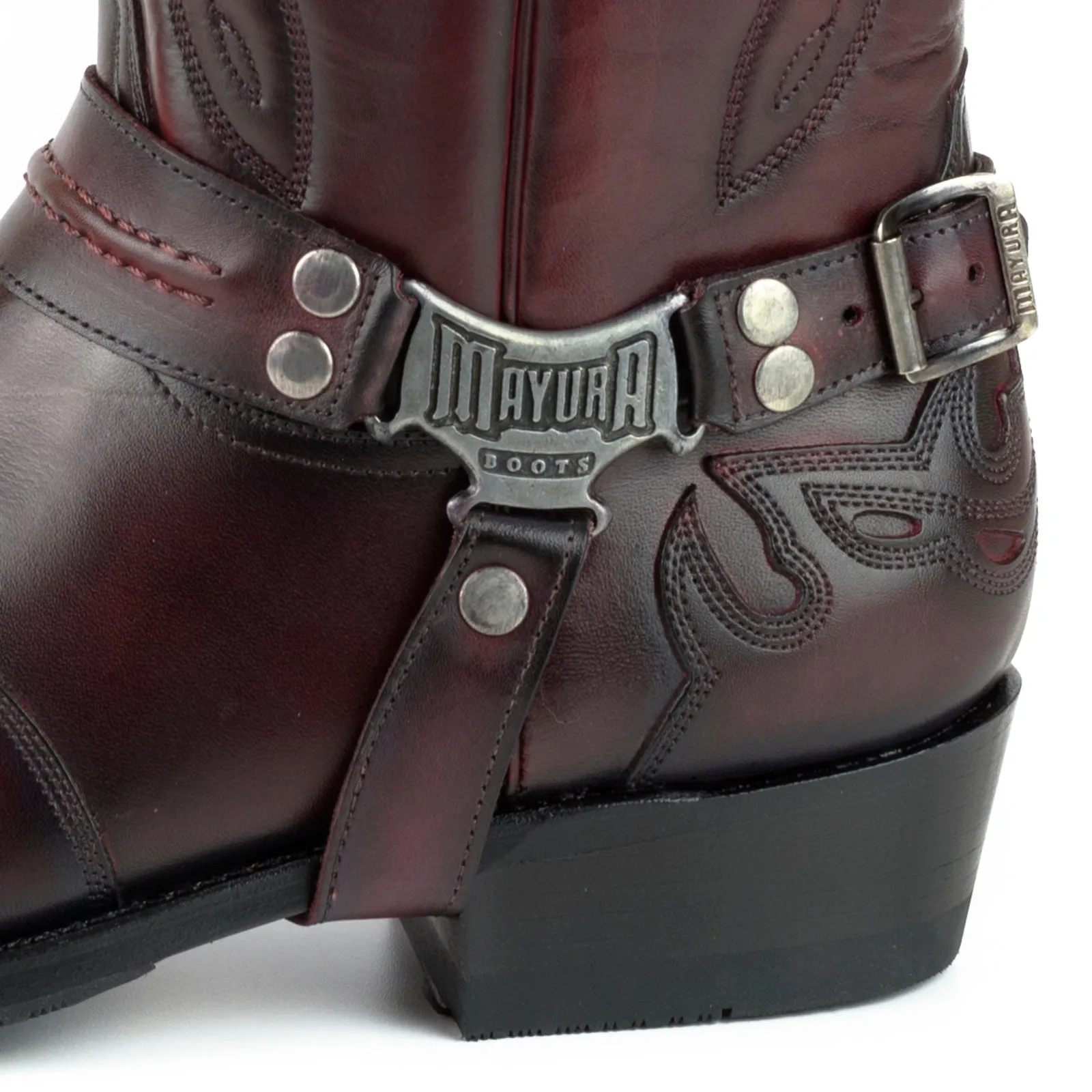 Men's Biker Motard Boots 2471 Handmade Red Leather