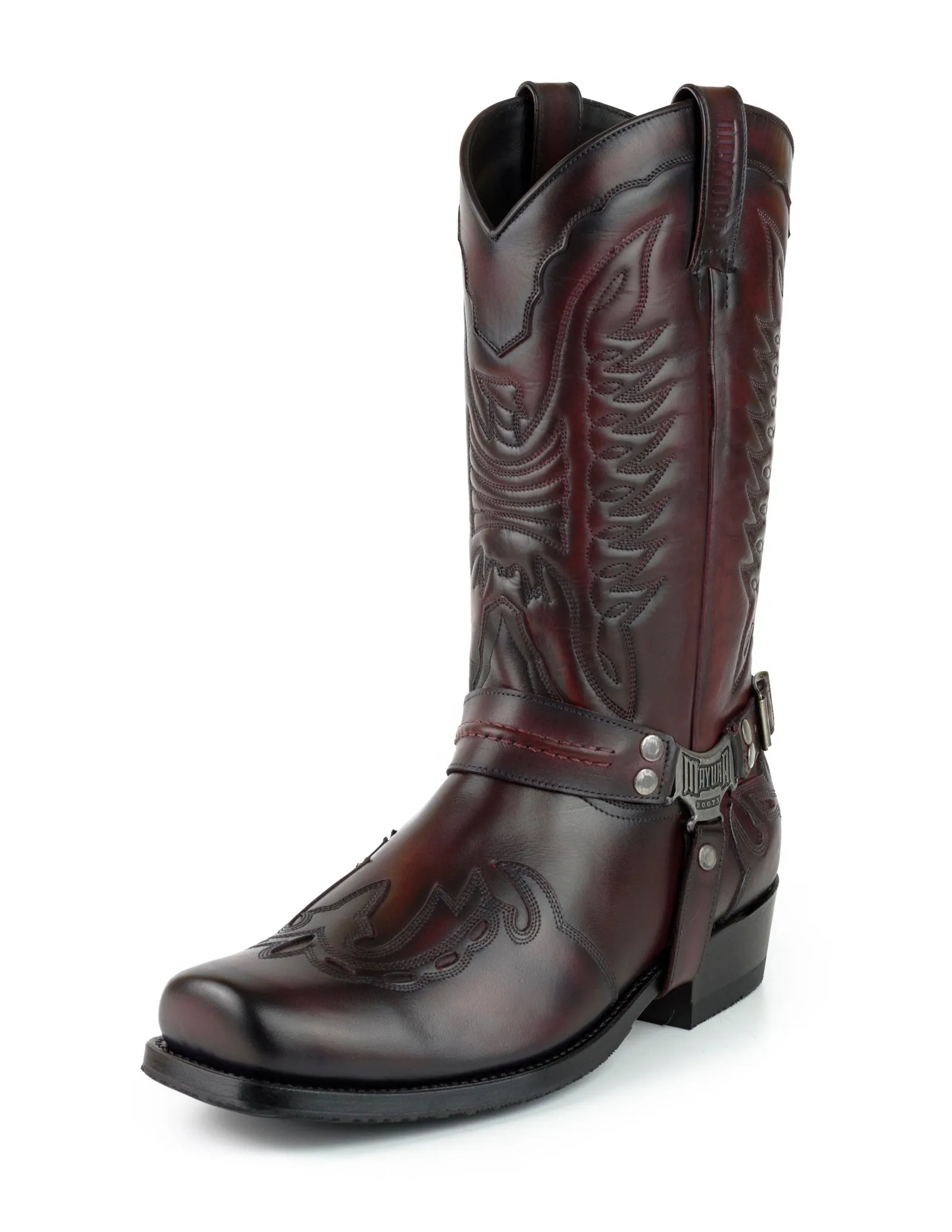 Men's Biker Motard Boots 2471 Handmade Red Leather