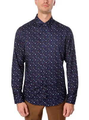Men's casual long sleeve graduation shirt