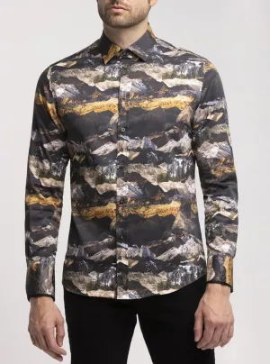 Men's casual long sleeve stretch shirt