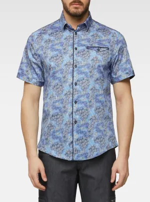 Men's casual short sleeve stretch shirt