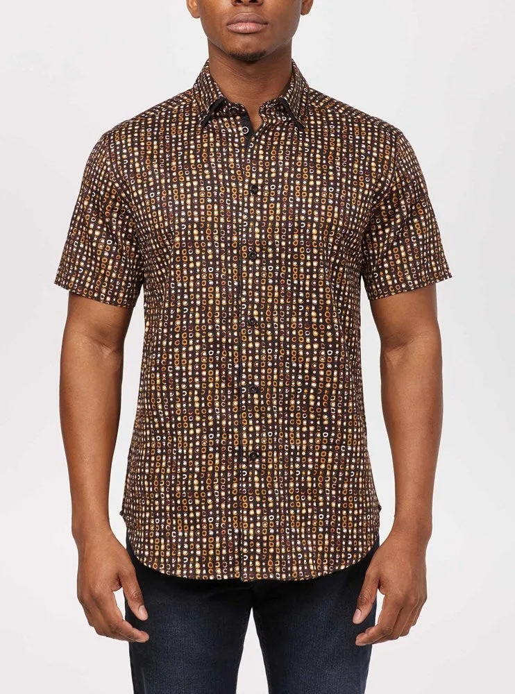 Men's casual short sleeve stretch shirt
