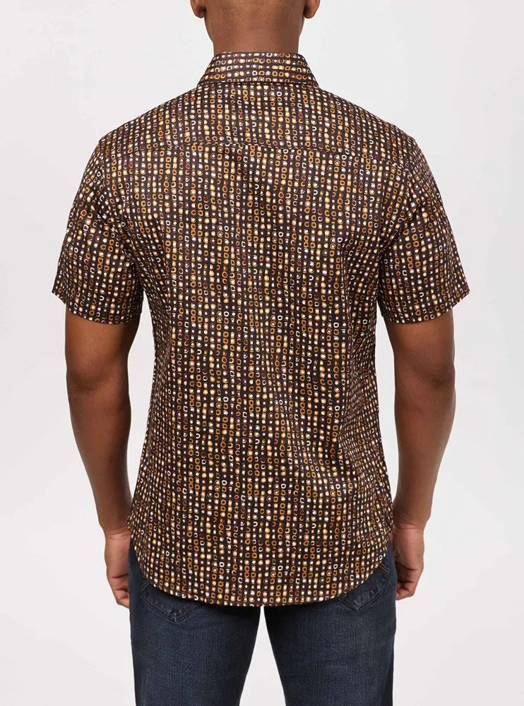 Men's casual short sleeve stretch shirt