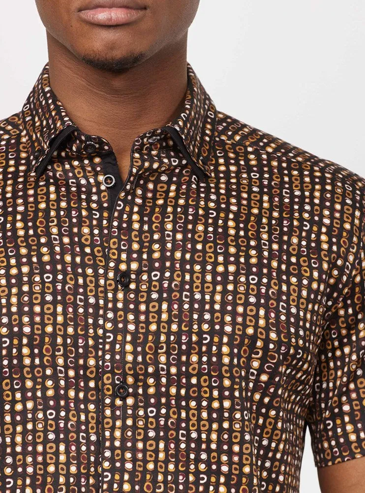 Men's casual short sleeve stretch shirt