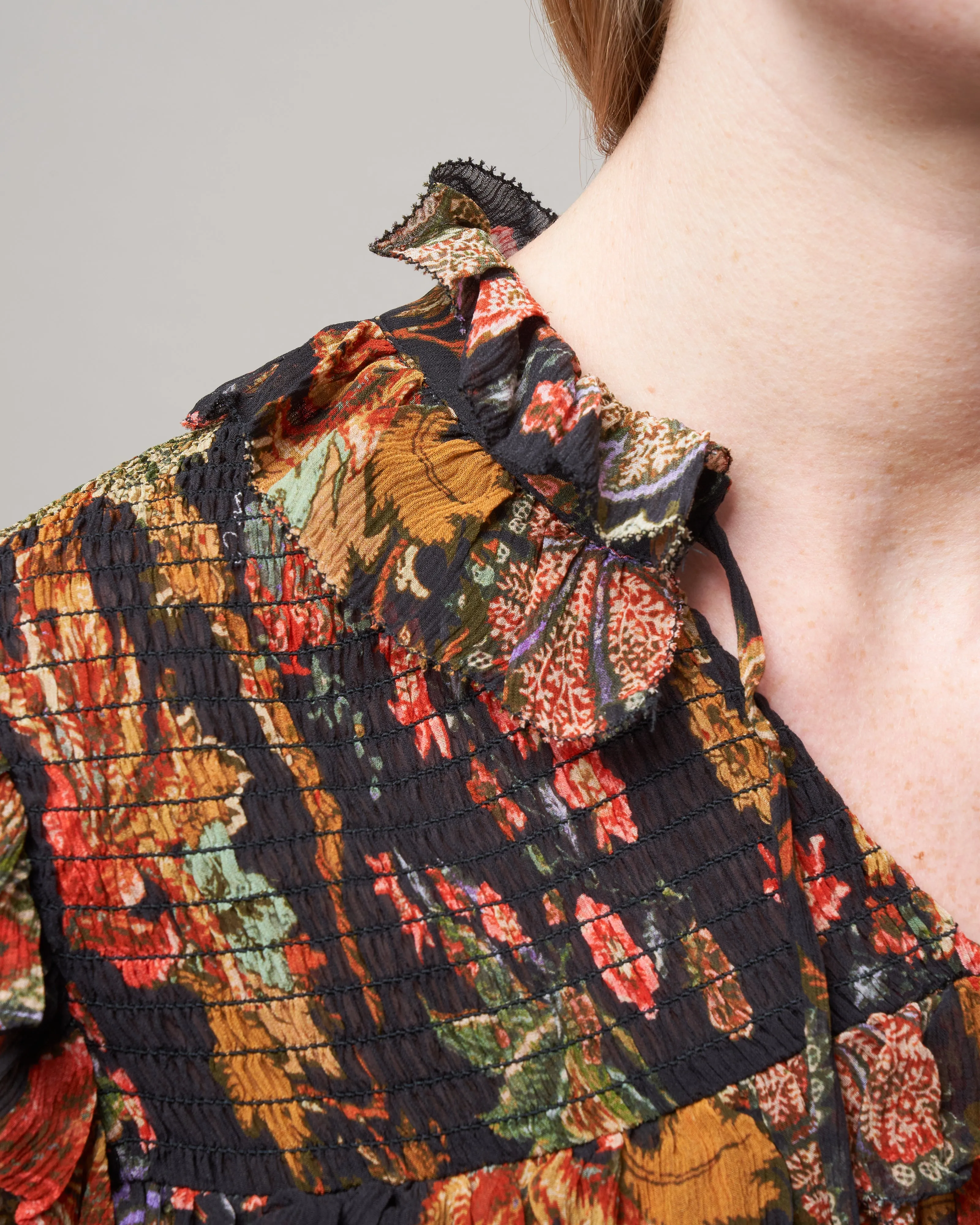 michelle blouse - multi jacobean black