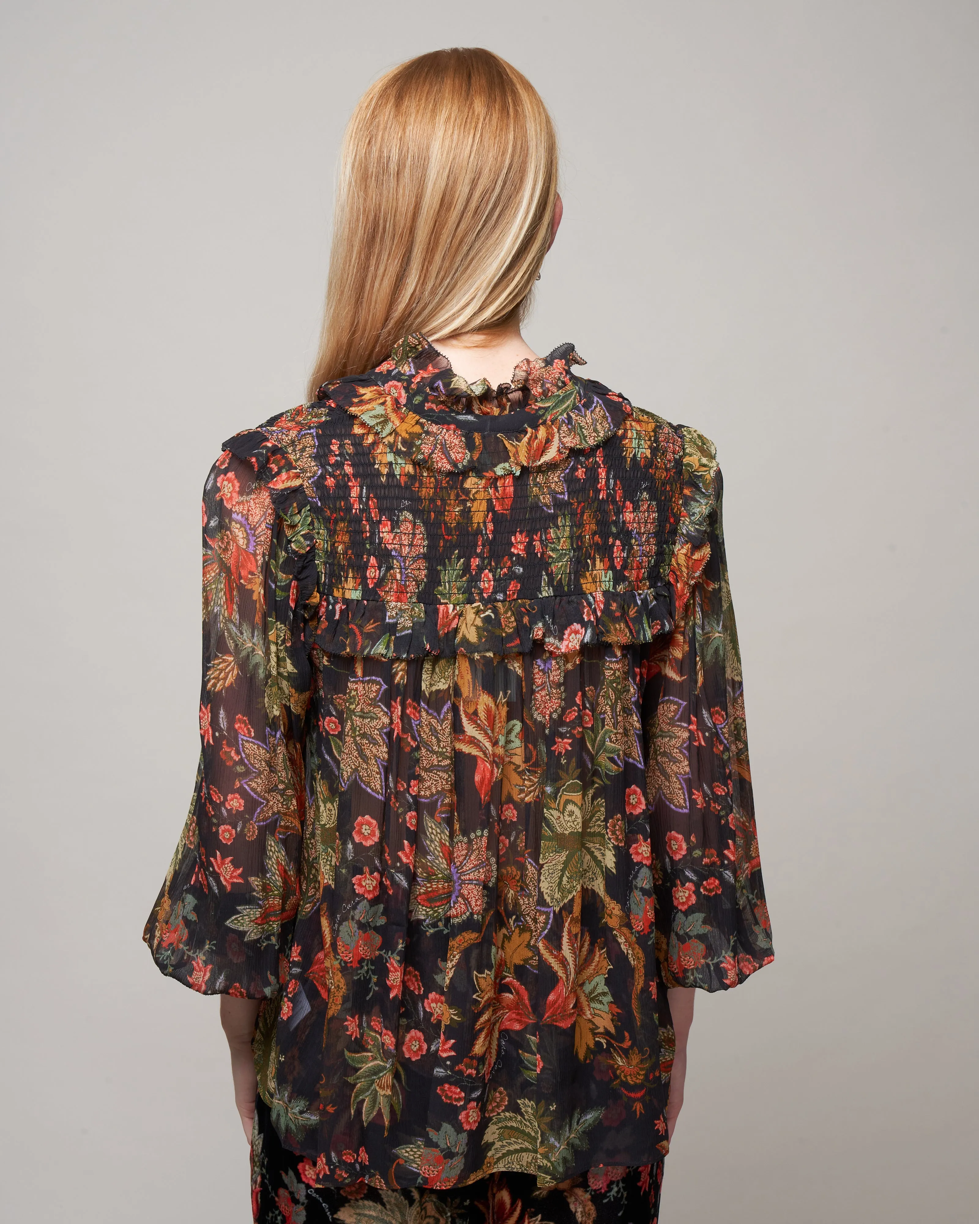 michelle blouse - multi jacobean black