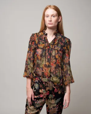 michelle blouse - multi jacobean black
