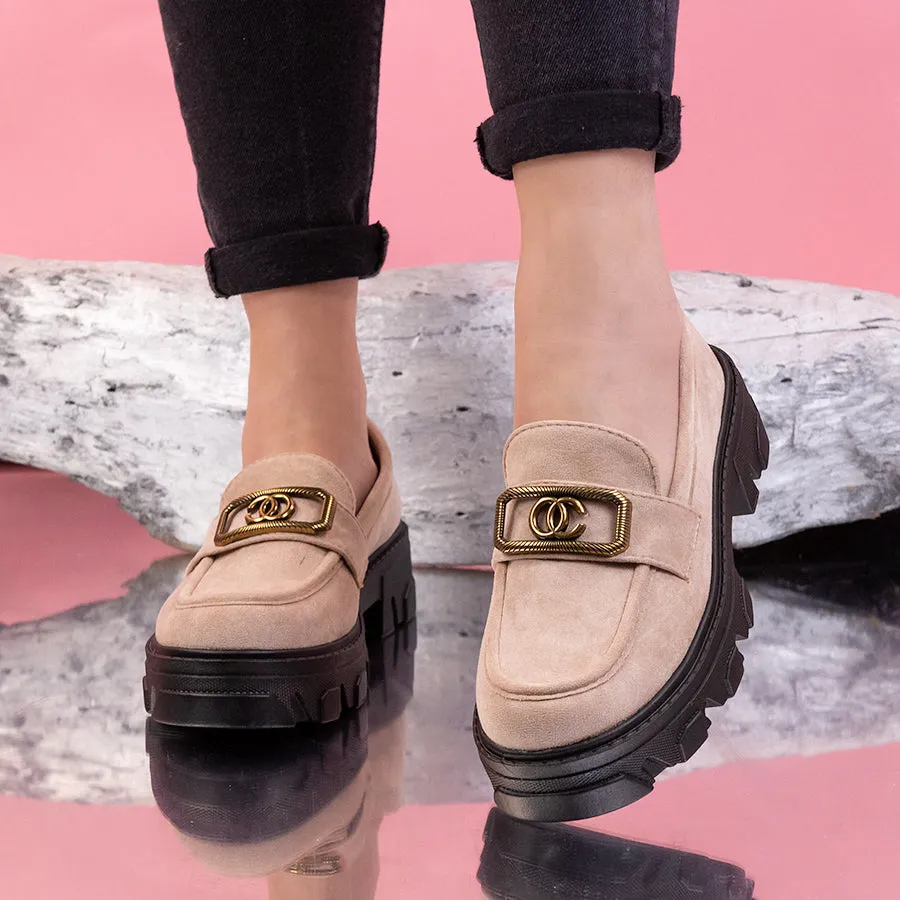 Pantofi casual Zalina - Beige