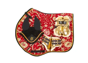 Red Jacquard Jump Set