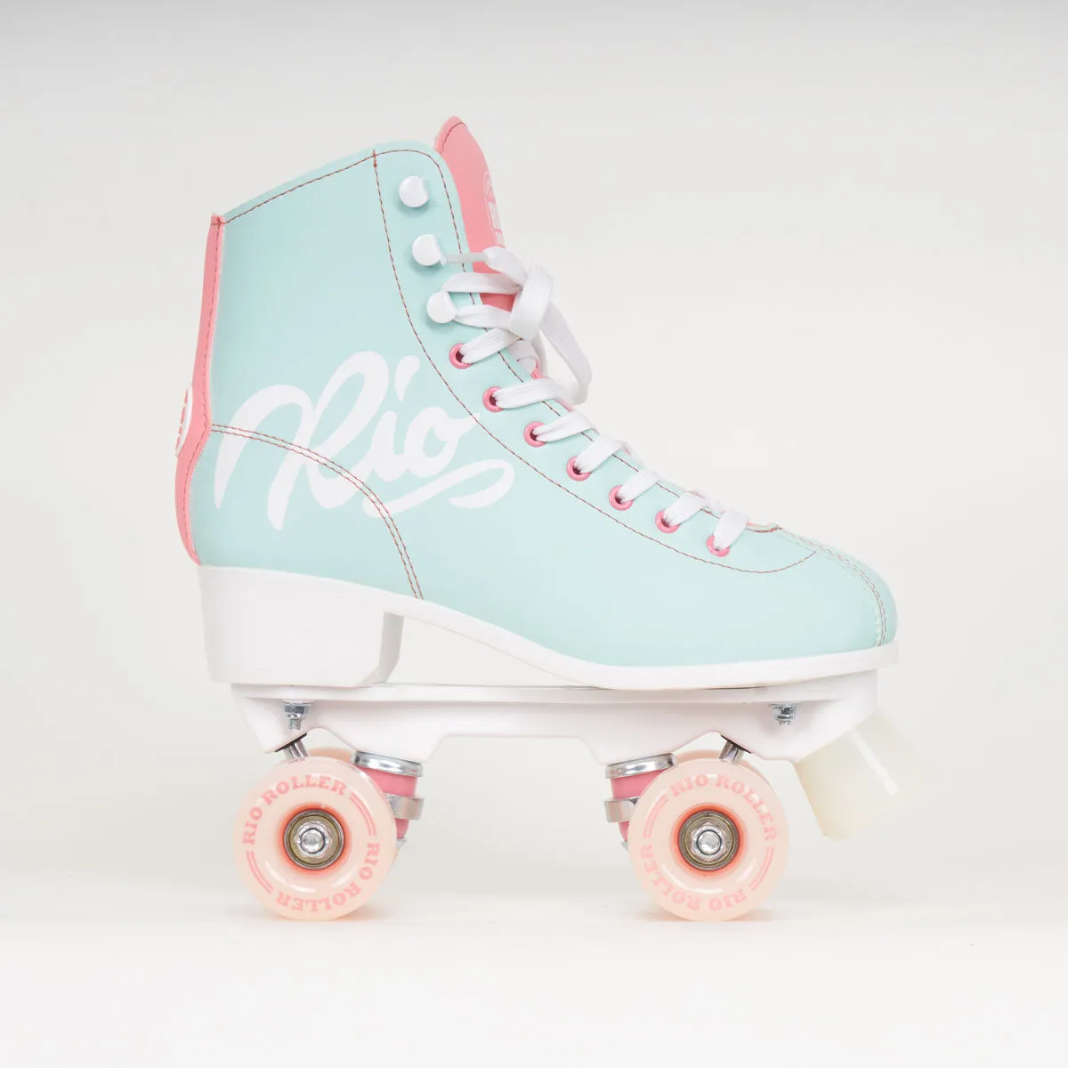 Rio Roller Script Rollerskates - Teal / Coral